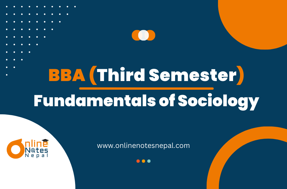 Fundamentals of Sociology - Third Semester (BBA) Photo